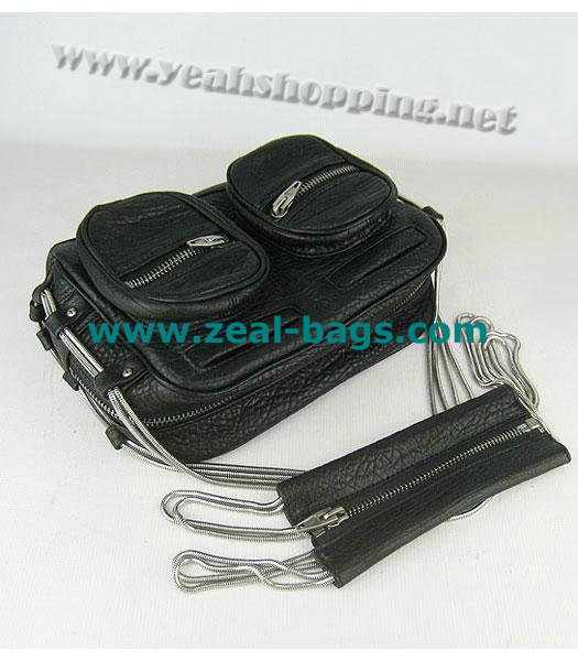 AAA Replica Alexander Wang Brenda Zip Chain Should Bag Black Lambskin